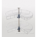 270 degree rotating pull-out metal storage wire basket